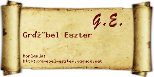 Grébel Eszter névjegykártya